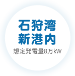 石狩湾新港内 想定発電量8万kW